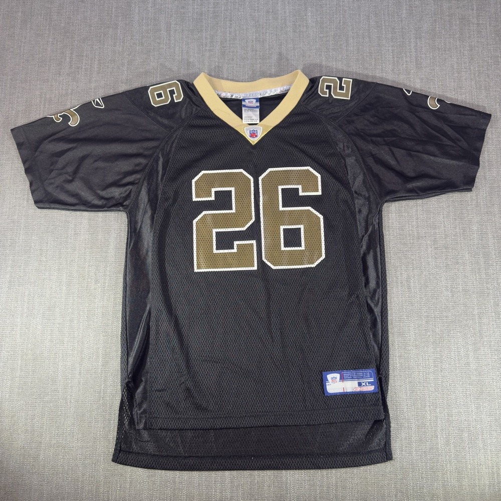 New Orleans Saints Jersey Boys XL Black Home NFL Football McAllister 26 Reebok